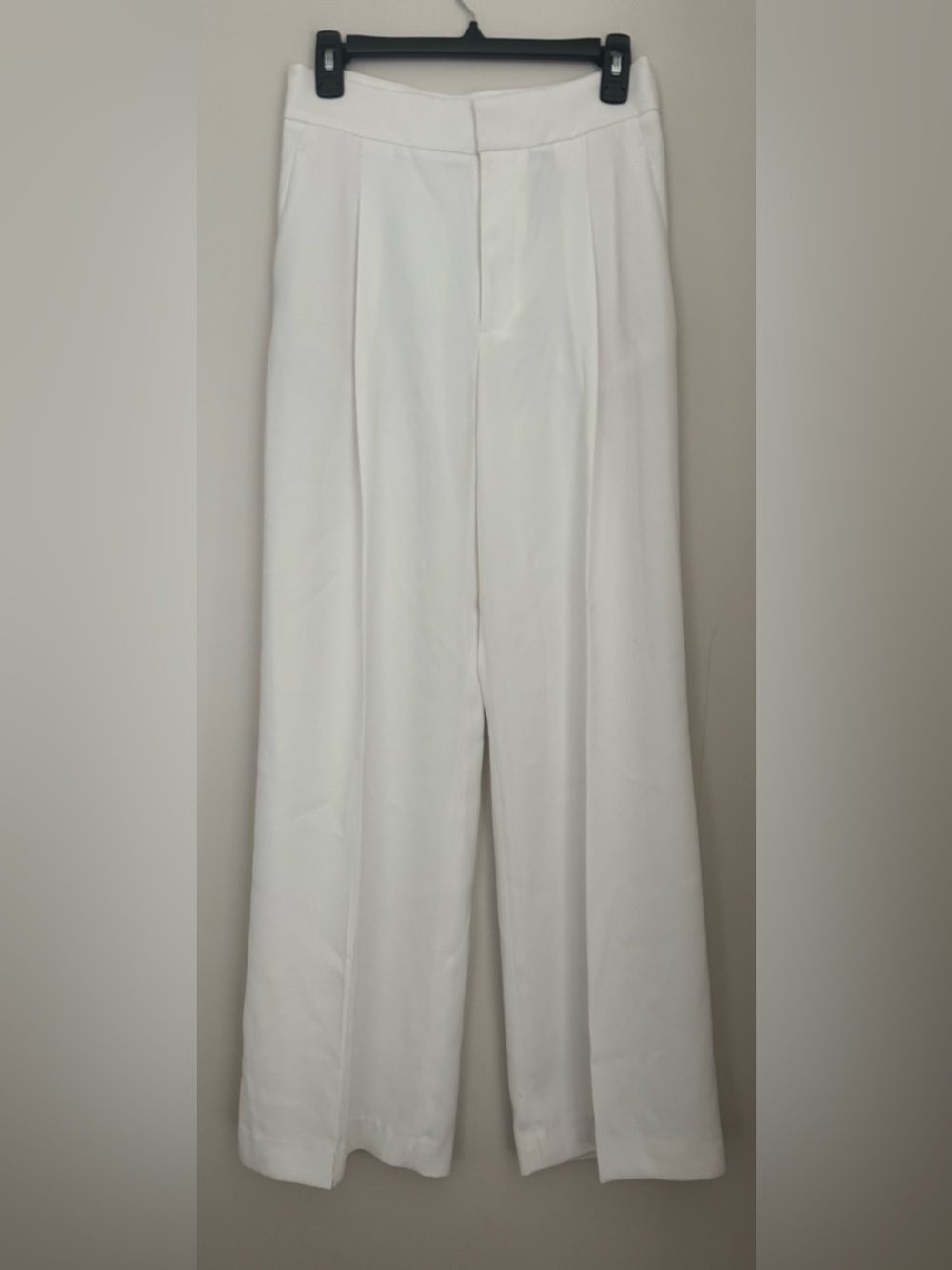 Zara White Wide-Leg Dress Pants